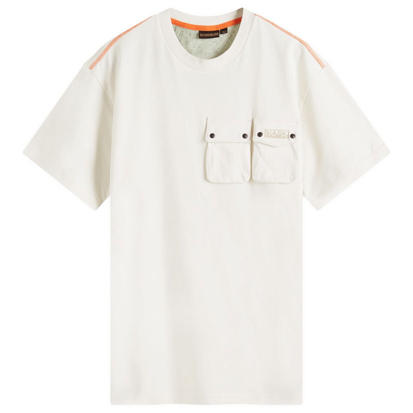 Tričko Napapijri Napapijri Multi Pocket T-Shirt, Size Large Biela | NP0A4IELN1A1