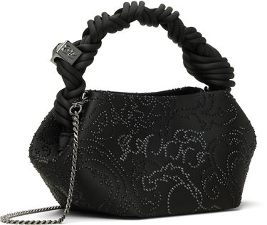 Kabelka GANNI Mini Bou Bag with Braided Handle and Crystal Embellishments Čierna | A7167, 2