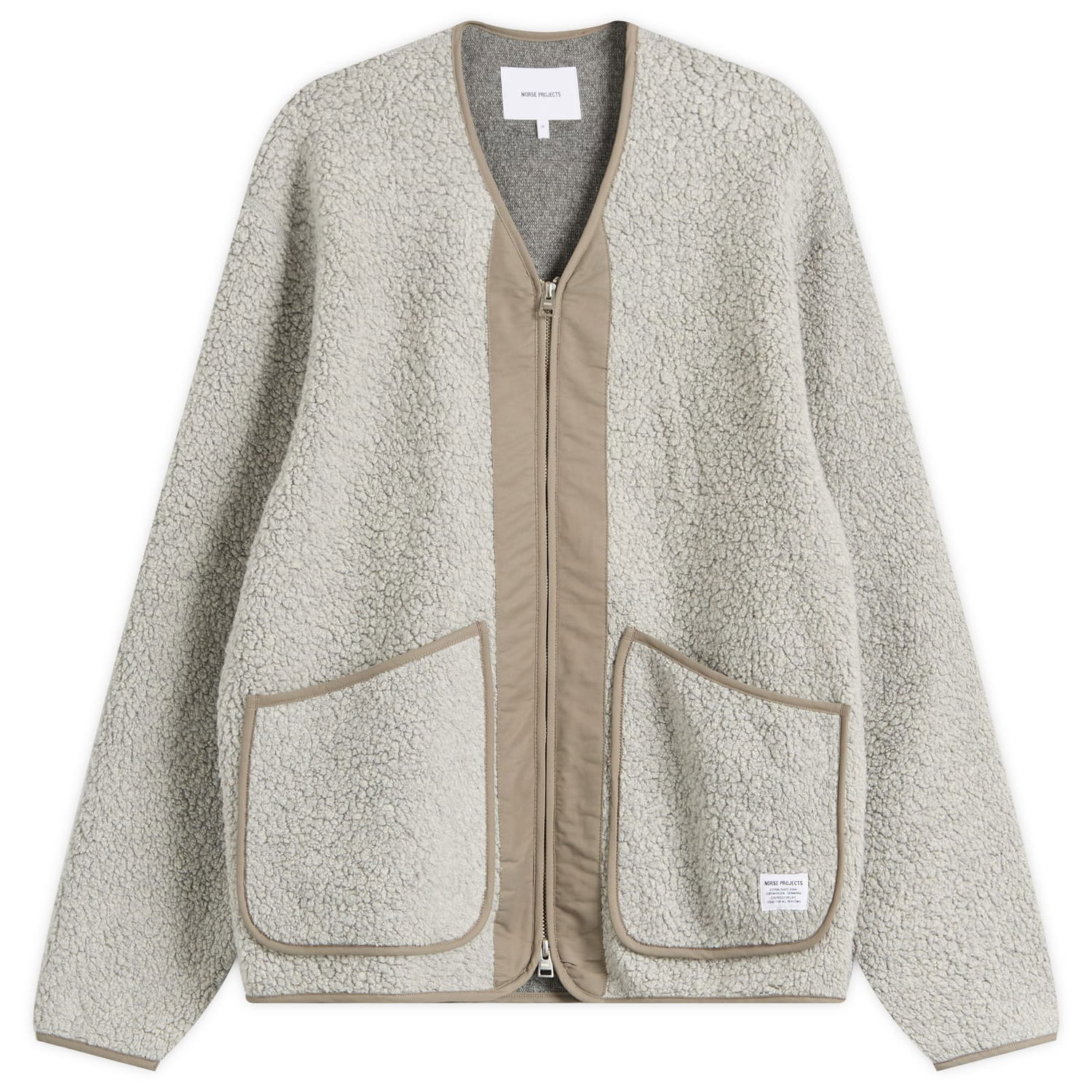 Bunda NORSE PROJECTS Otto Sherpa Wool Fleece Jacket Šedá | N55-0647-1500, 0