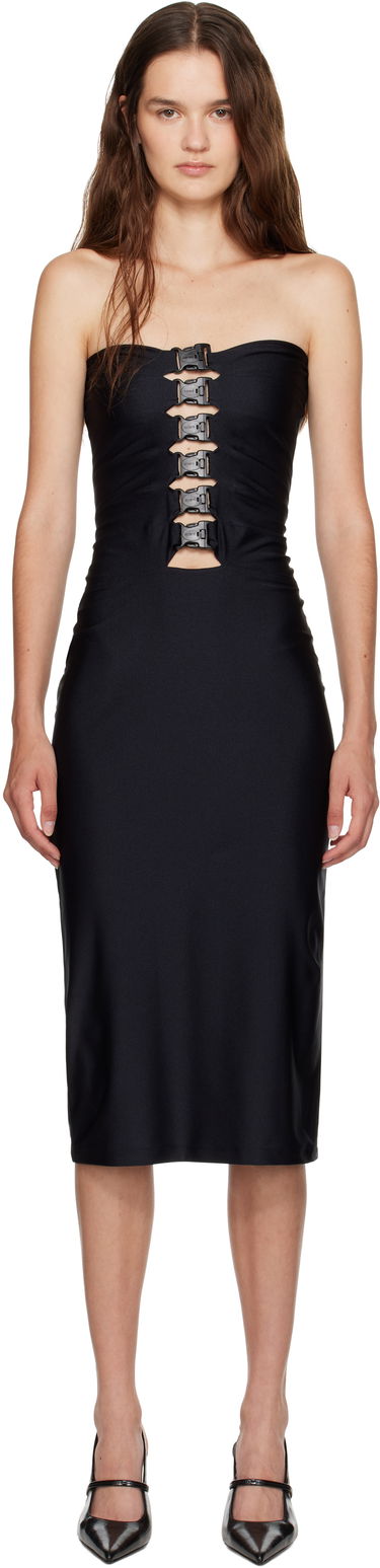 Šaty Coperni Coperni Multi Buckle Midi Dress Čierna | COPR231F5001, 0