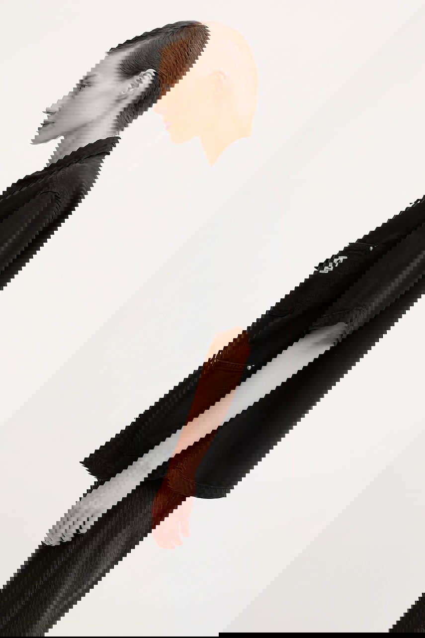 Košeľa Carhartt WIP Michigan Short Sleeve Relaxed Classic Collar Denim Shirt Čierna | I035573.89GD, 1