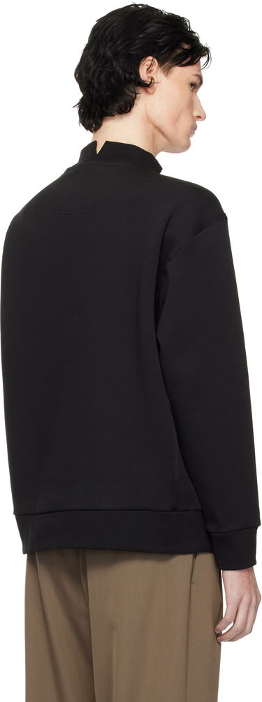 Mikina BOSS Mock Neck Sweatshirt Čierna | 50534121, 2