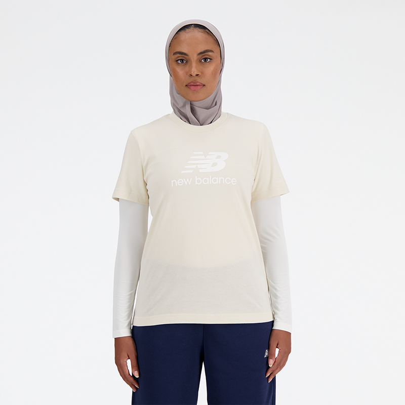 Tričko New Balance Women's T-Shirt Béžová | NBWT41502LIN, 0