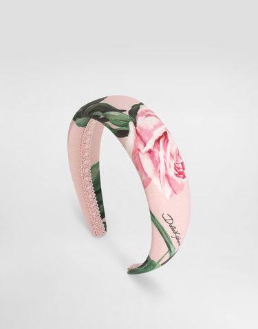 Doplnky Dolce & Gabbana Dolce & Gabbana Rose Print Poplin Headband Ružová | LB3L54HS5S7HF5IZ, 3