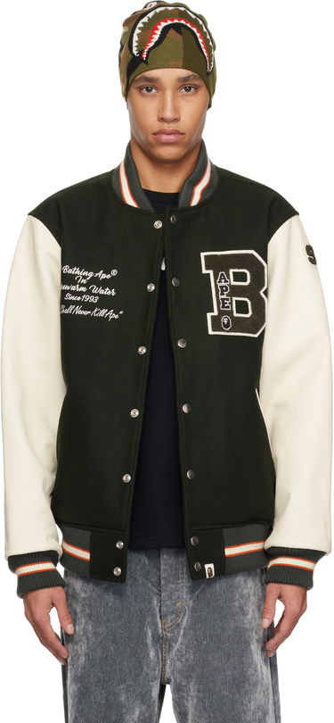 Bomber bunda BAPE A Bathing Ape Varsity Bomber Jacket Zelené | 001HJK801001M, 0