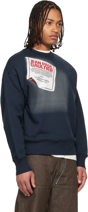 Mikina Jean Paul Gaultier Jean Paul Gaultier 'The Gaultier Label' Sweatshirt Navy | 25/04-U-TO371-J003-590130, 1