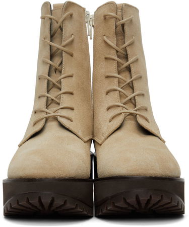 Oblečenie BY FAR BY FAR Cobain Suede Boots Béžová | 22CRCBCAPUU, 1