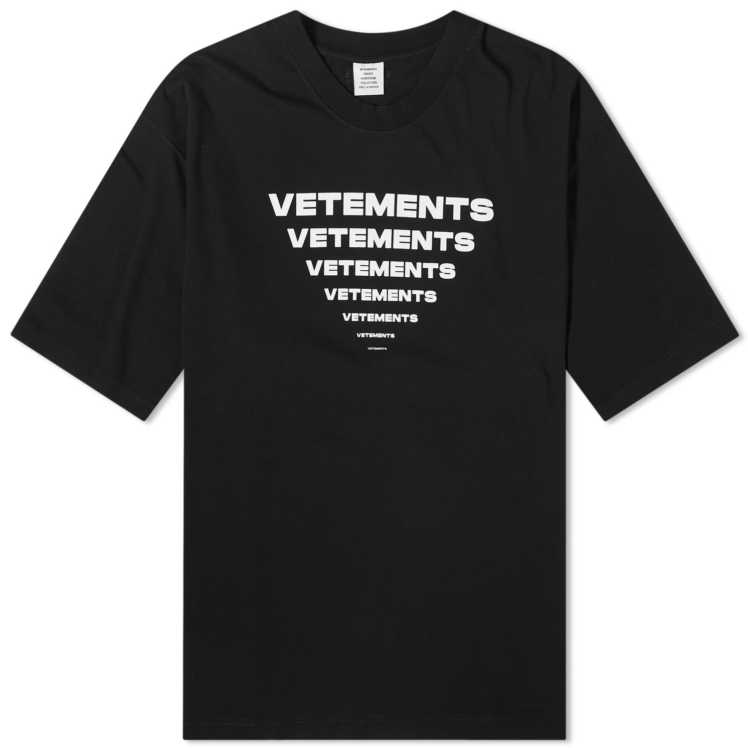 Tričko VETEMENTS Pyramid Logo T-Shirt Čierna | UE64TR140B, 0