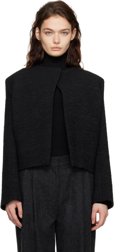 Vesta TOTEME TOTEME Cropped Bouclé Jacket Čierna | 251-WRO4309-FB0271, 0