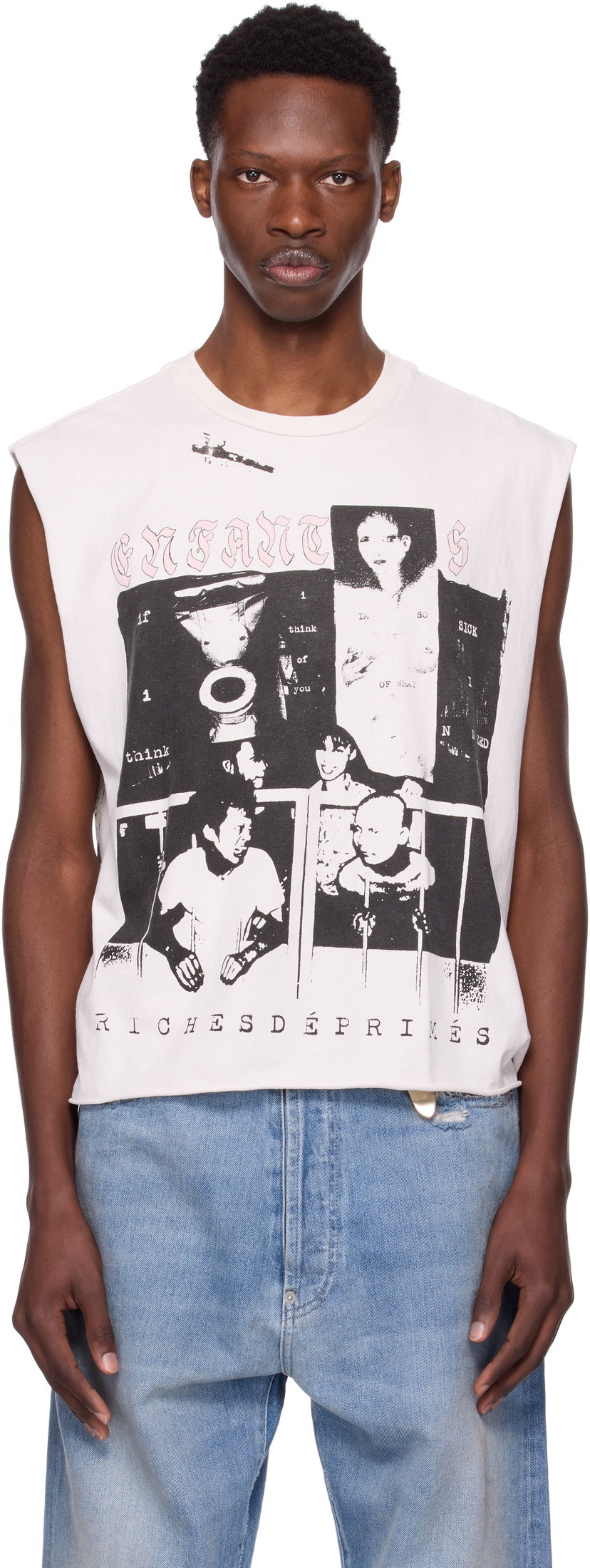 Tričko Enfants Riches Déprimés Enfants Riches Déprimés Endless Blockades Graphic Cut Off T-Shirt Biela | 010-835