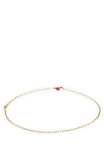 Náhrdelník BOSS Chain necklace with stacked-logo plaque Žltá | 50544509