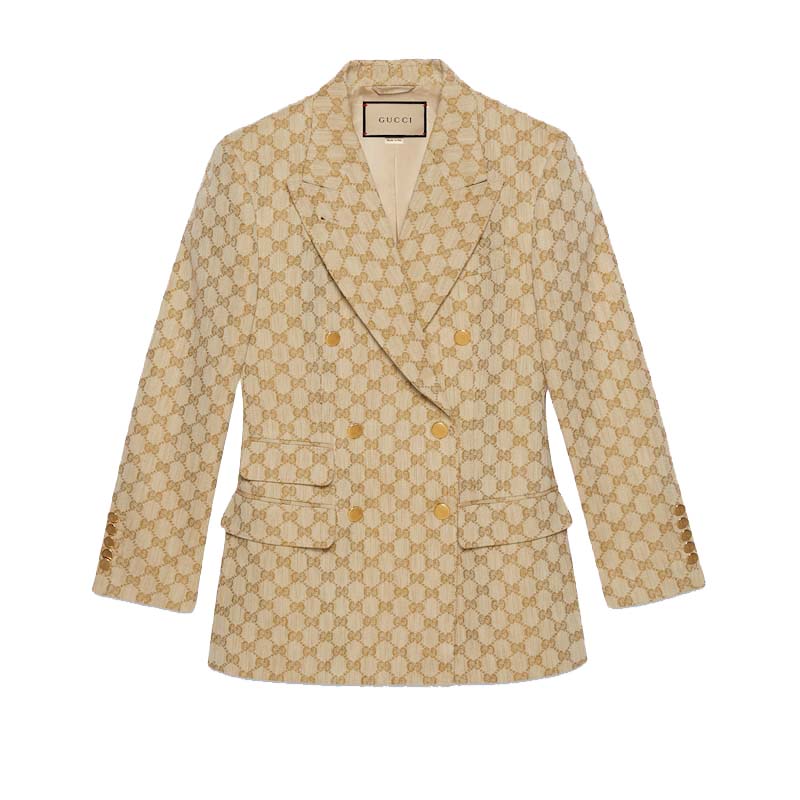 Bunda Gucci GG Linen Cotton Jacquard Jacket Béžová | 756559 ZAMC5 2254, 0