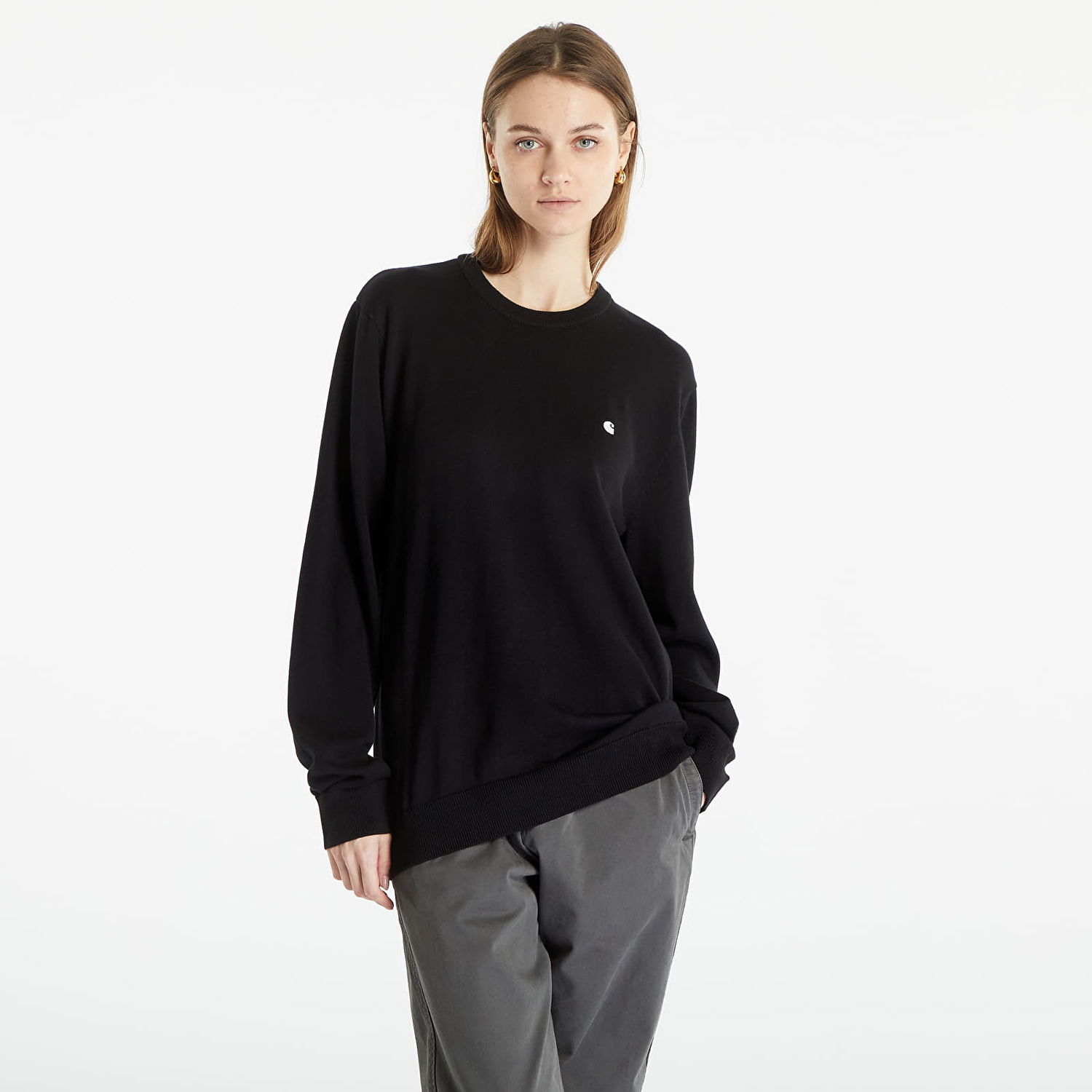 Mikina Carhartt WIP Casey Sweatshirt Black Čierna | I030033.0D2XX, 1
