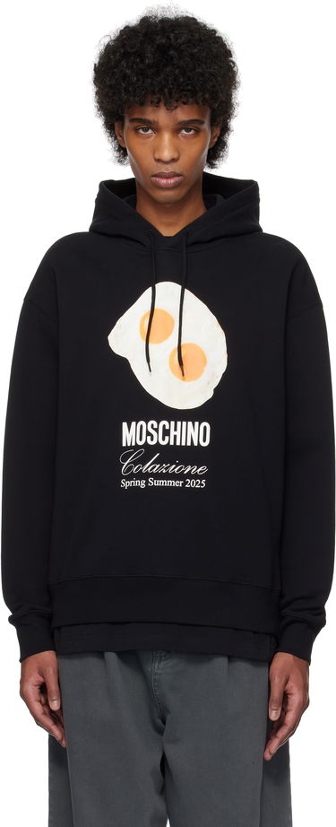 Mikina Moschino Eggs Print Hoodie Čierna | 251ZZA170802281555, 0