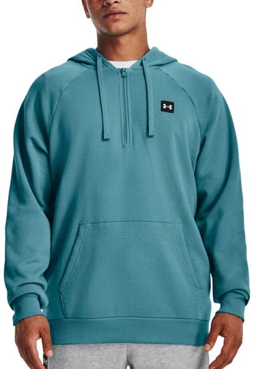 Mikina Under Armour Rival Fleece 1/2 Zip Hoodie Tyrkysová | 1373371-433, 0