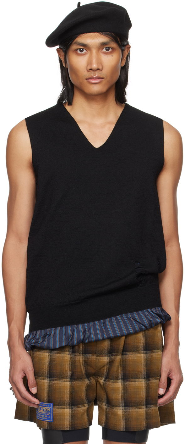Sveter Maison Margiela Distressed Vest Čierna | SI1HA0007 S17797, 0