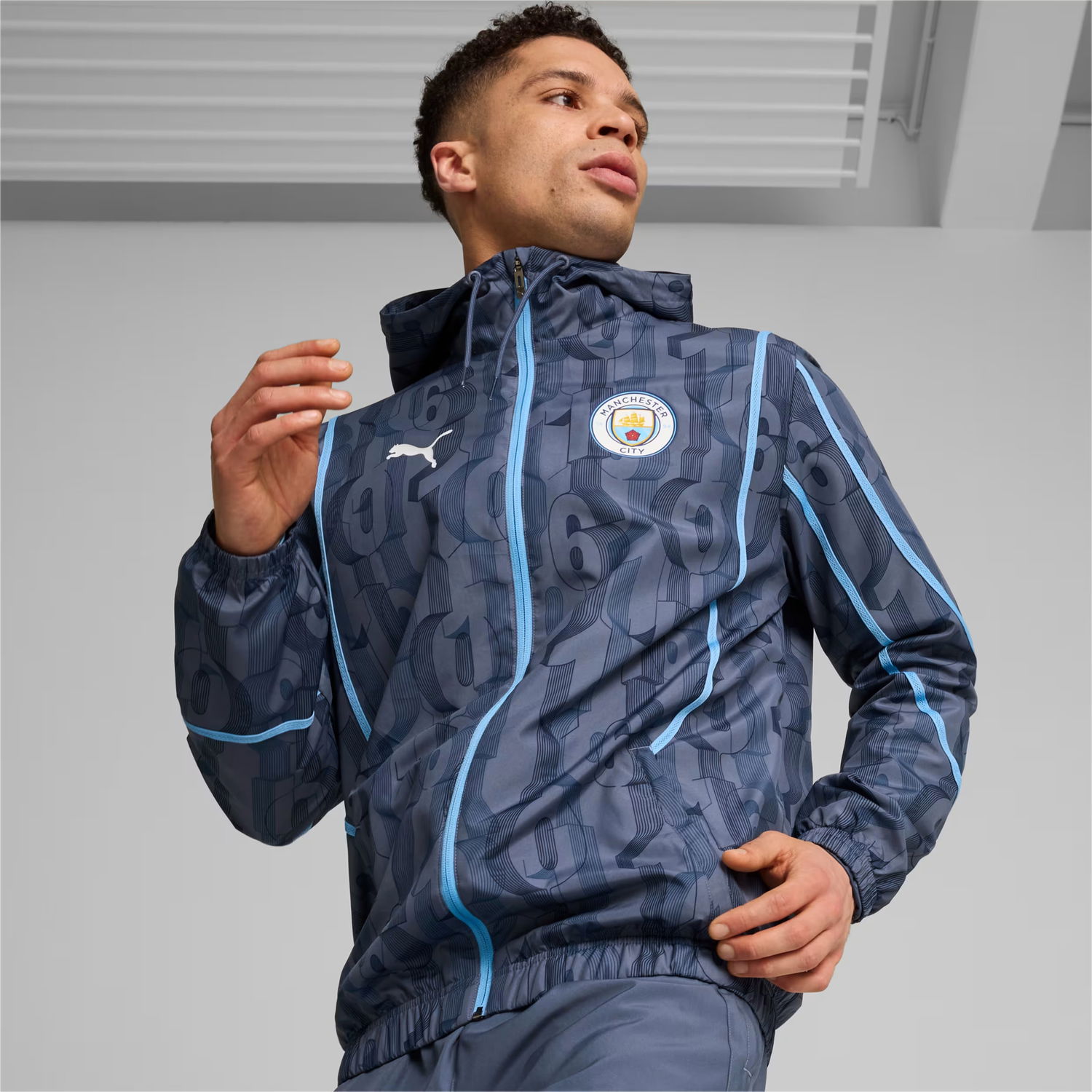 Bunda Puma MCFC Prematch Woven Jacket 2024/25 Modrá | 777580-22, 1
