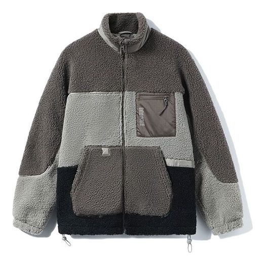 Bunda Li-Ning BadFive Logo Color Block Polar Fleece Jacket Šedá | AFDR703-5
