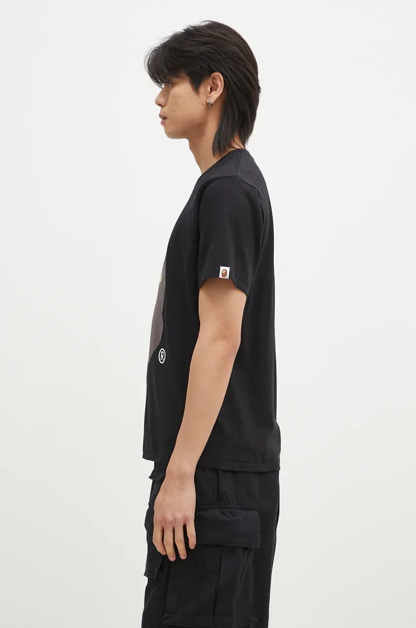 Tričko BAPE APE HEAD T-shirt With Print Čierna | 2K80110002, 1