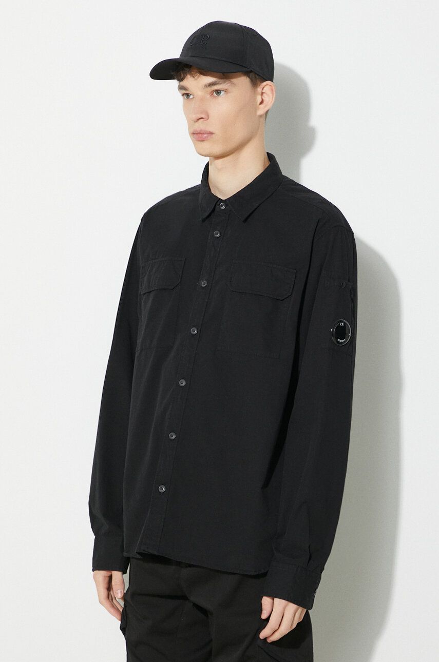Košeľa C.P. Company Regular Pocket Shirt With Classic Collar Čierna | 16CMSH157A002824G, 0