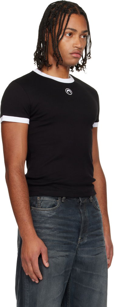 Tričko Marine Serre Moon Logo Bicolor Jersey Baby Fit T-shirt Biela | UTT010ACJER0008, 4