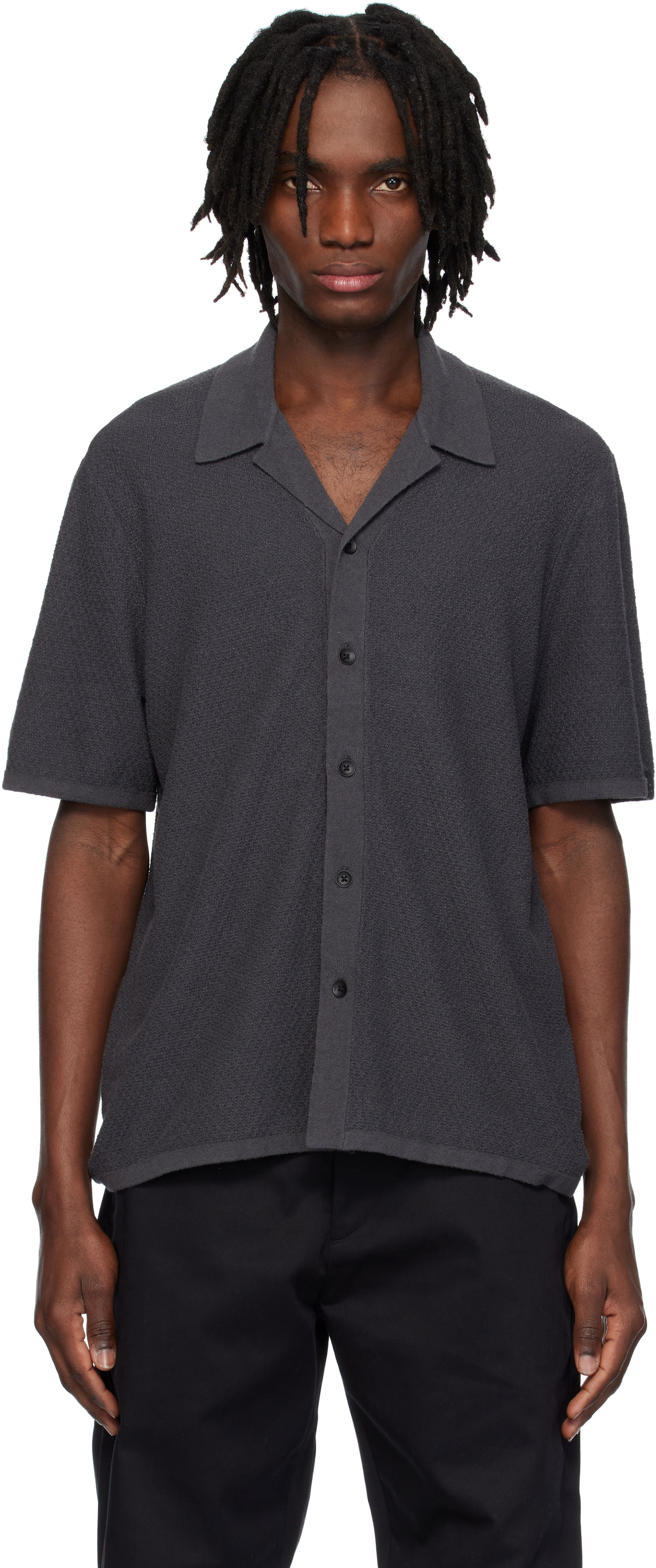 Košeľa rag & bone Rag & Bone Avery Zig-Zag Polo Šedá | MBS25S036YF36, 0