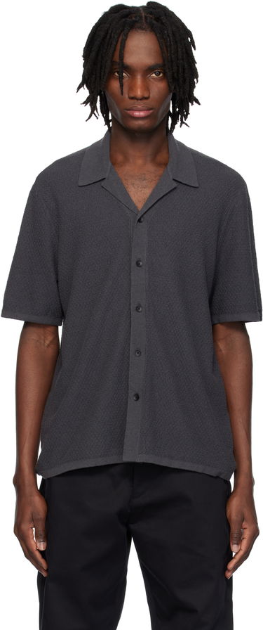 Košeľa rag & bone Rag & Bone Avery Zig-Zag Polo Šedá | MBS25S036YF36, 0