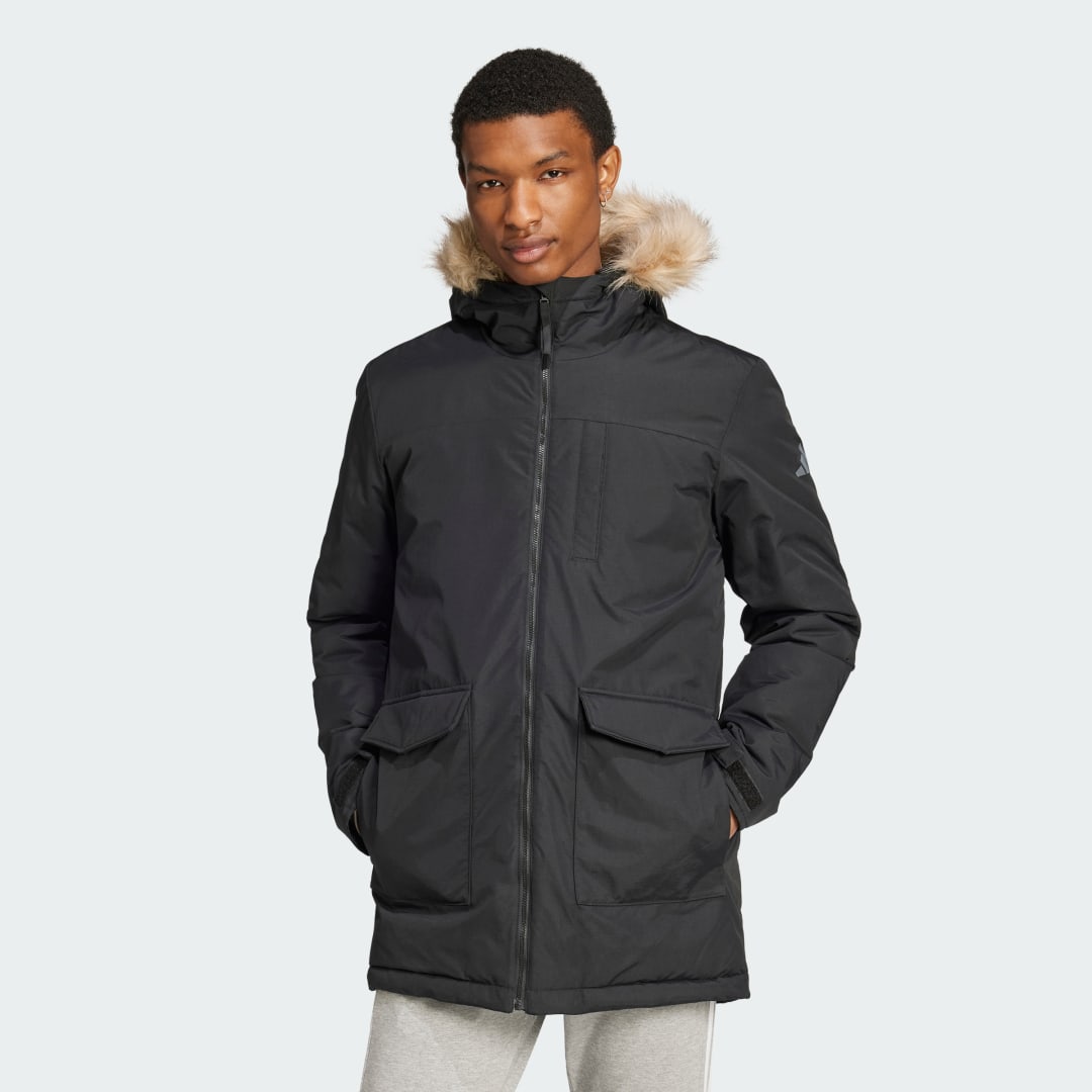 Parka adidas Performance Parka With Faux Fur Čierna | IX8888, 1