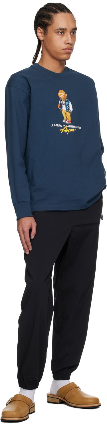 Tričko AAPE by A Bathing Ape AAPE by A Bathing Ape 'AAPE Theme AAPER' Long Sleeve T-Shirt Navy | AAPLTM1610XXNNYX, 3