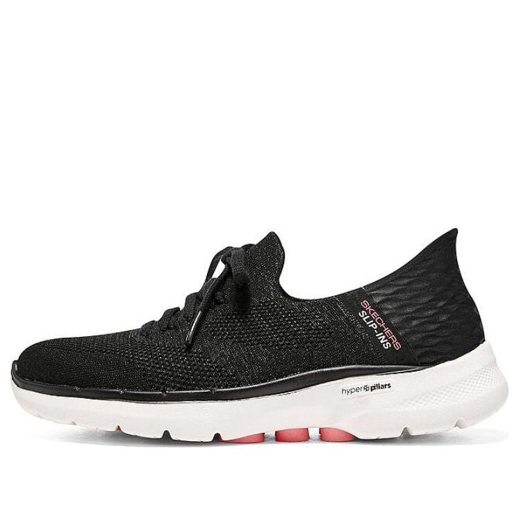 Tenisky a topánky Skechers Go Walk 6 Lace Up Čierna | 124568-BKHP, 0