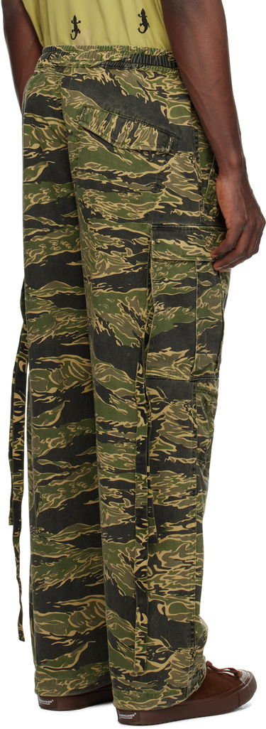 Cargo nohavice Maharishi Maharishi Tigerstripe Track Cargo Pants Zelené | 6075, 2