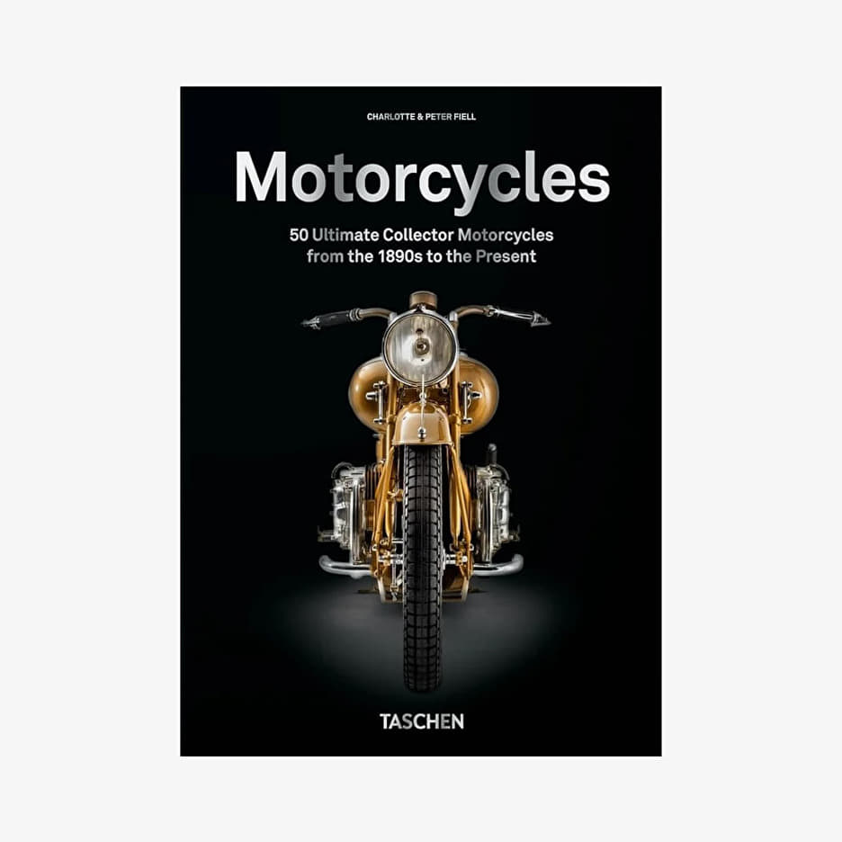 Kniha a časopis TASCHEN Motorcycles 50 Ultimate Collector from 1890s to Present by Charlotte & Peter Fiell Metalická | TA598774, 0