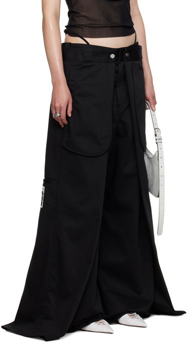 Nohavice Jean Paul Gaultier Oliver Edition 'The Wrap' Wide Leg Trousers Čierna | 24/27-F-PA113P-C048-00, 1