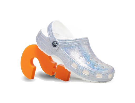 Tenisky a topánky Crocs Classic Glitter Clog W Šedá | 20755190H