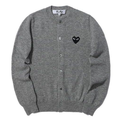 Sveter Comme des Garçons COMME des GARCONS PLAY Cardigan with Black Emblem Šedá | CPXCDDAZN023X-002, 0