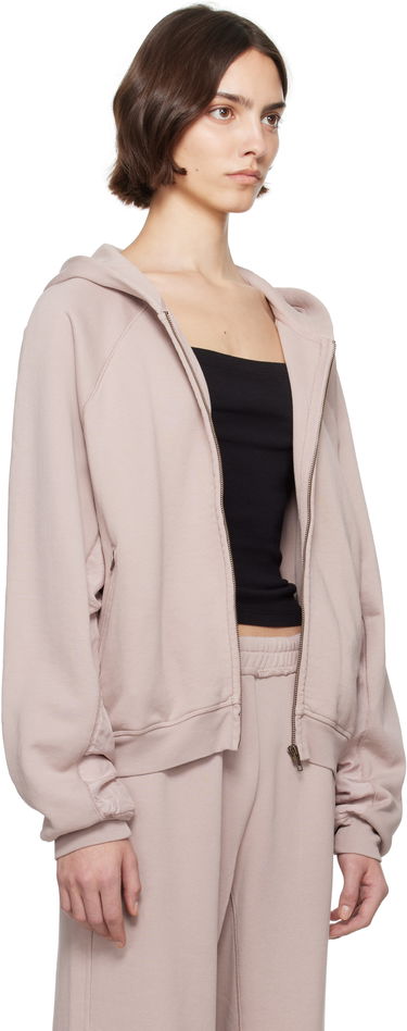 Mikina SKIMS SKIMS French Terry Relaxed Zip Up Hoodie Modrá | ZU-ZUP-7768W, 4