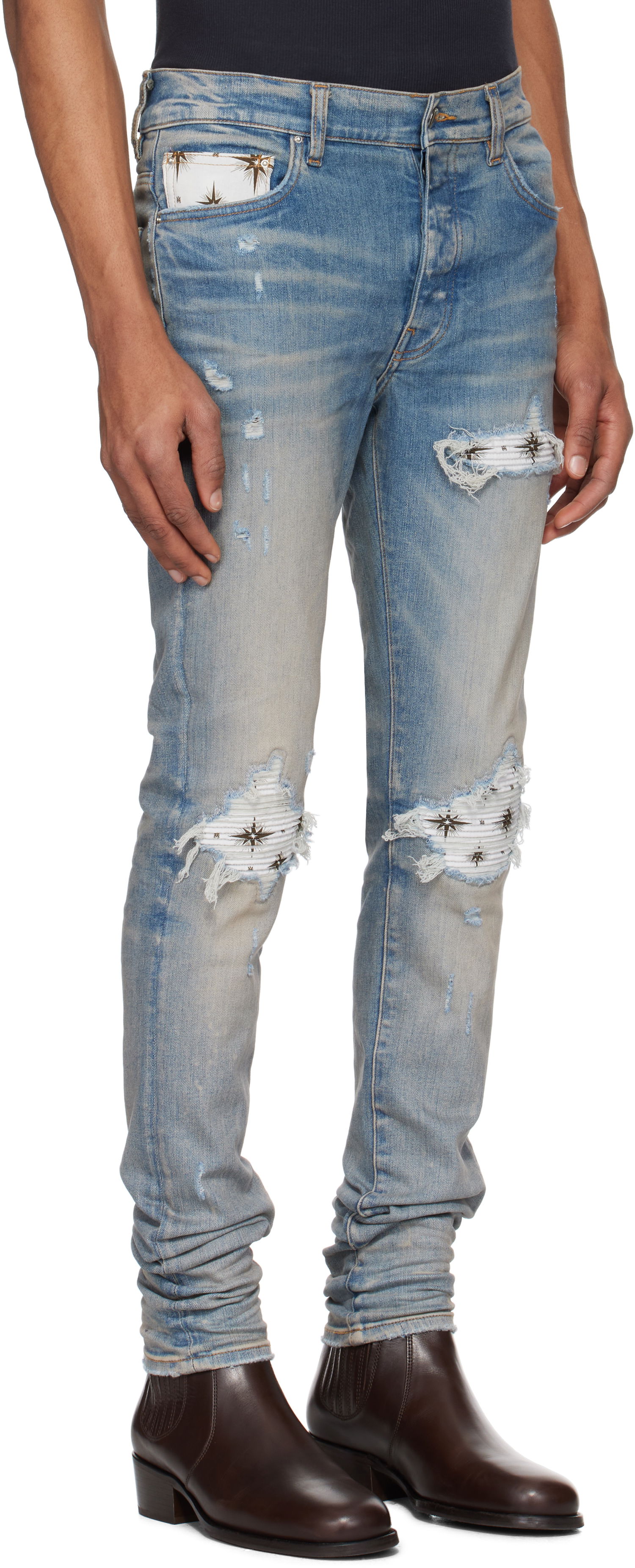 Džínsy AMIRI AMIRI Micro Stardust MX1 Jeans Modrá | AMDNSY1122, 1