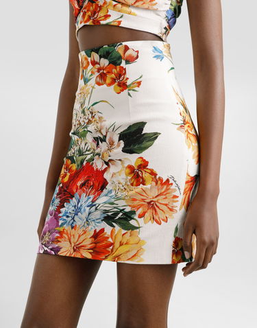 Sukňa Dolce & Gabbana Dolce & Gabbana Flower Bouquet Print Mini Skirt Rôznofarebný | F4C6HTFSRQUHA5PC, 3