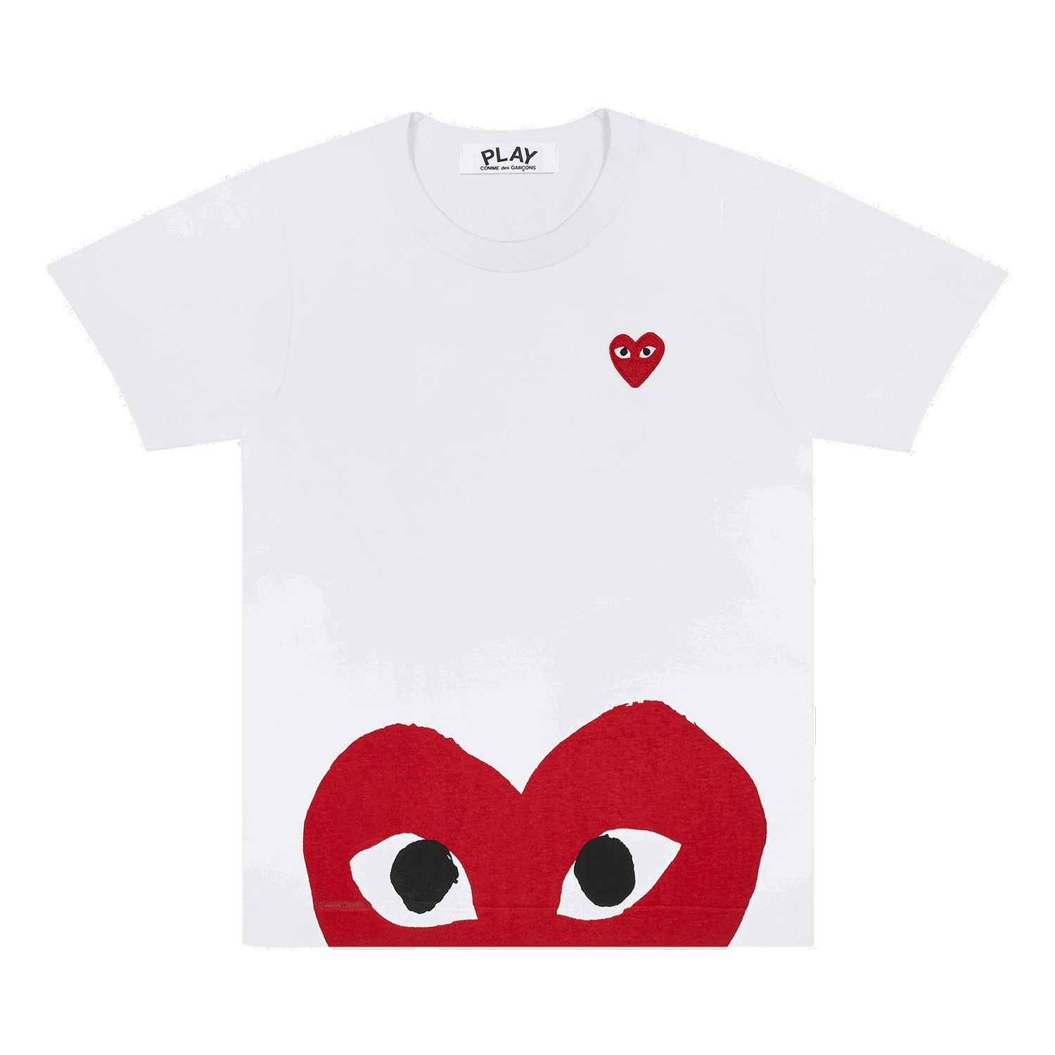 Tričko Comme des Garçons PLAY T-Shirt Big Half Heart Biela | az t033 051 1, 0