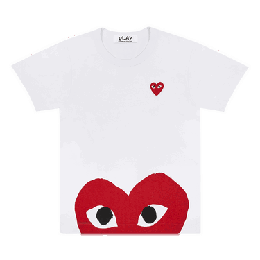 Tričko Comme des Garçons PLAY T-Shirt Big Half Heart Biela | az t033 051 1, 0