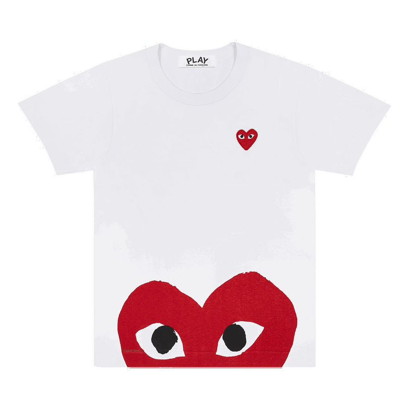 Tričko Comme des Garçons PLAY T-Shirt Big Half Heart Biela | az t033 051 1