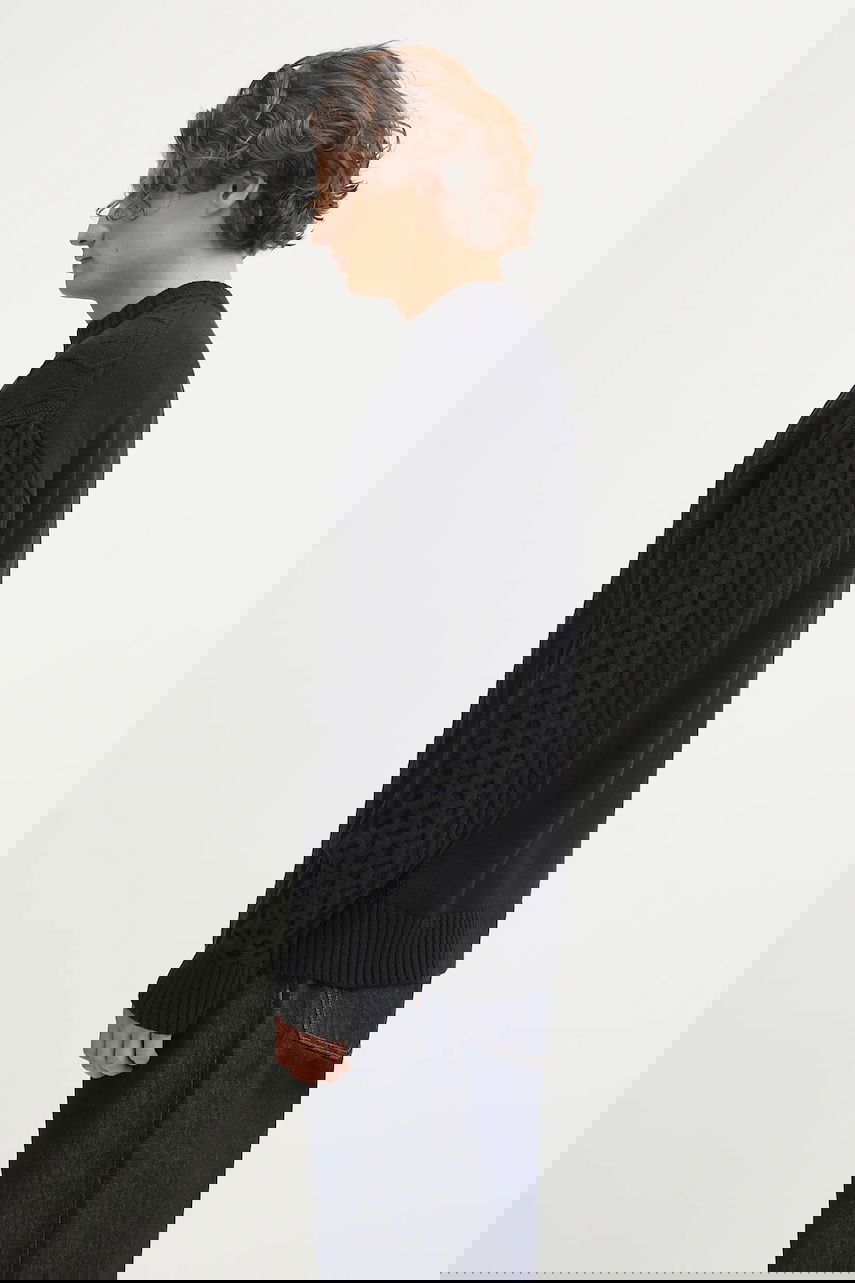 Sveter Carhartt WIP Shawn Cable Knit Crew Neck Sweater Čierna | I035418.89XX, 1