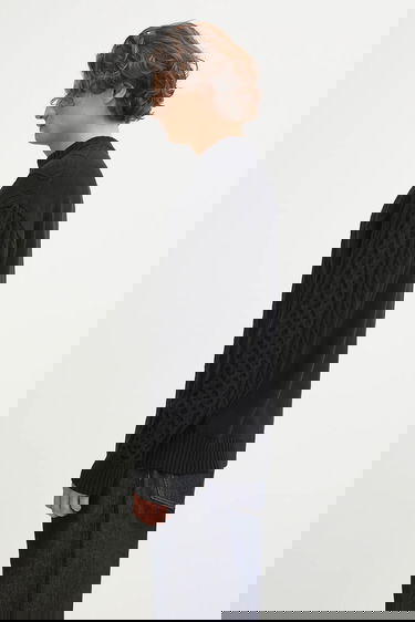 Sveter Carhartt WIP Shawn Cable Knit Crew Neck Sweater Čierna | I035418.89XX, 1