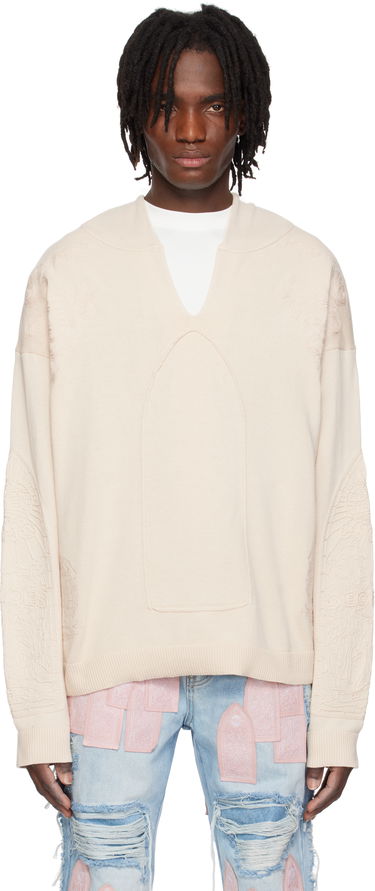 Sveter Who Decides War Who Decides War Whim Embroidered Detail Knit Sweater Béžová | 1110640022SS25, 0