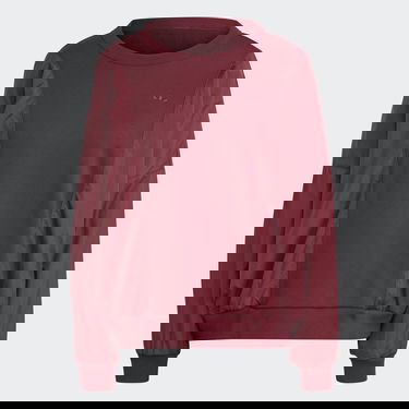 Sveter adidas Originals Premium Essentials Nylon Hybrid Sweater Vínová | IC5306, 4