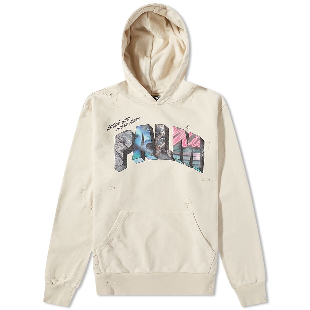 Mikina Palm Angels Sign Popover Hoody Béžová | PMBB117S23FLE0100184, 0