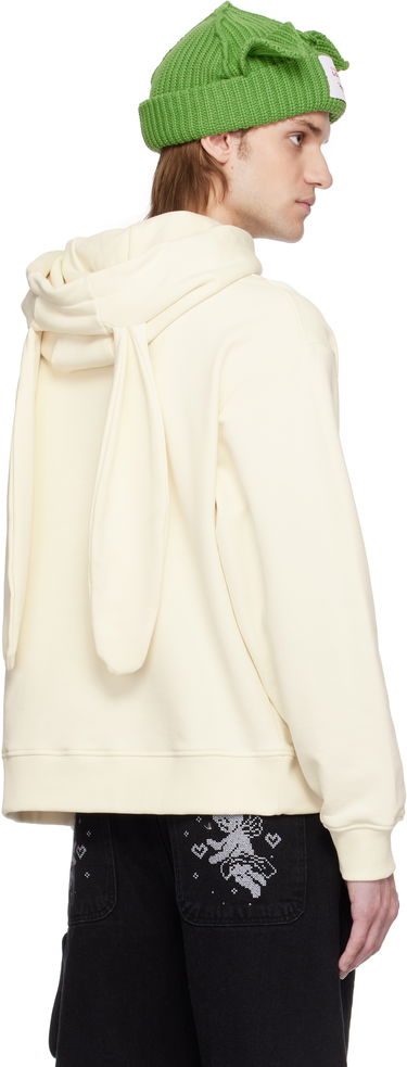 Mikina Charles Jeffrey Loverboy Charles Jeffrey LOVERBOY Knit Patch Rabbit Ears Hoodie Biela | 54100901, 2