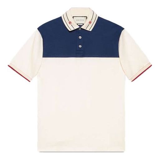 Polo tričko Gucci Logo Trim Polo Biela | 645259-XJC6J-9062, 0