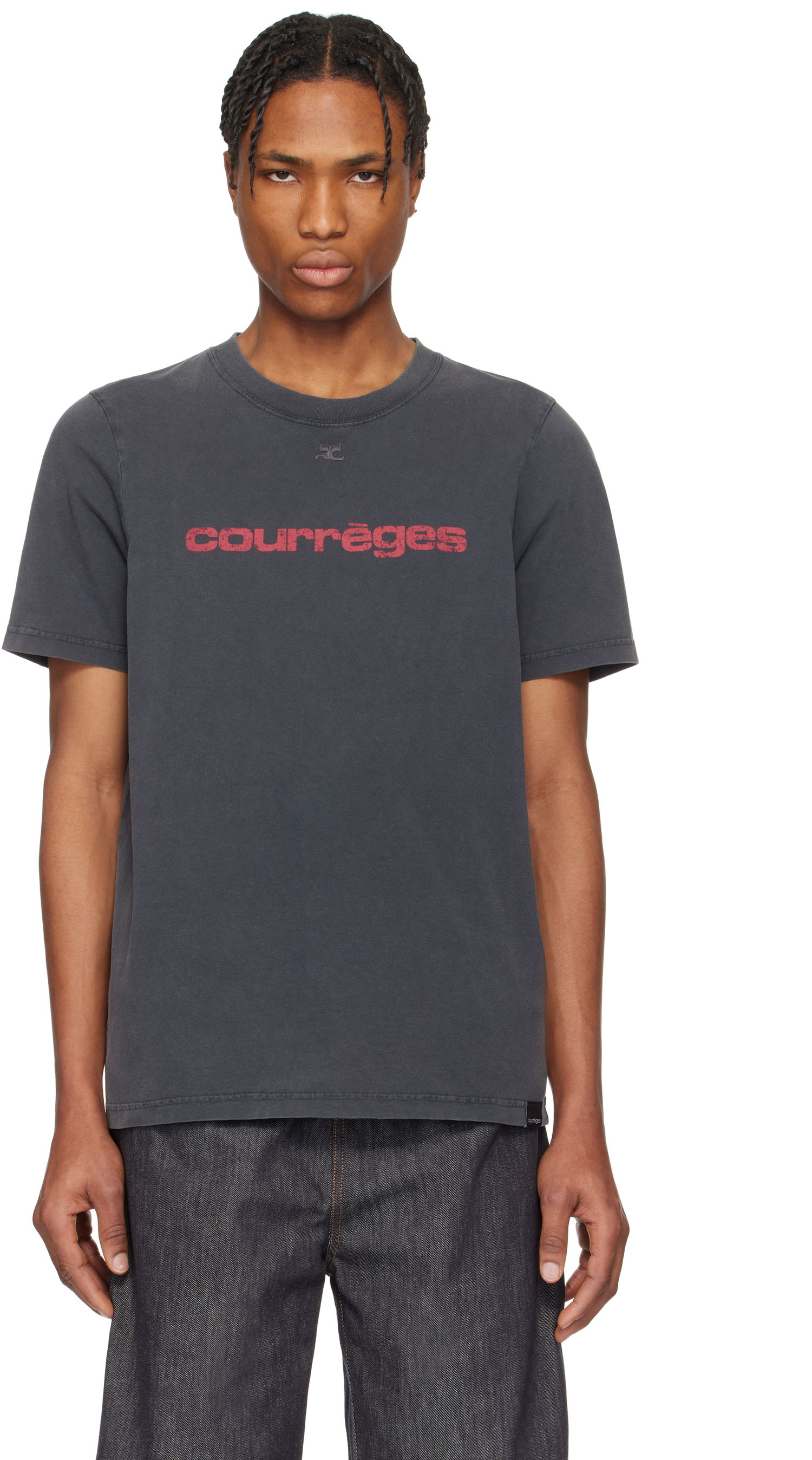 Tričko Courrèges Courrèges 'AC' Printed Stone T-Shirt Šedá | 125JTS008JS0109, 0