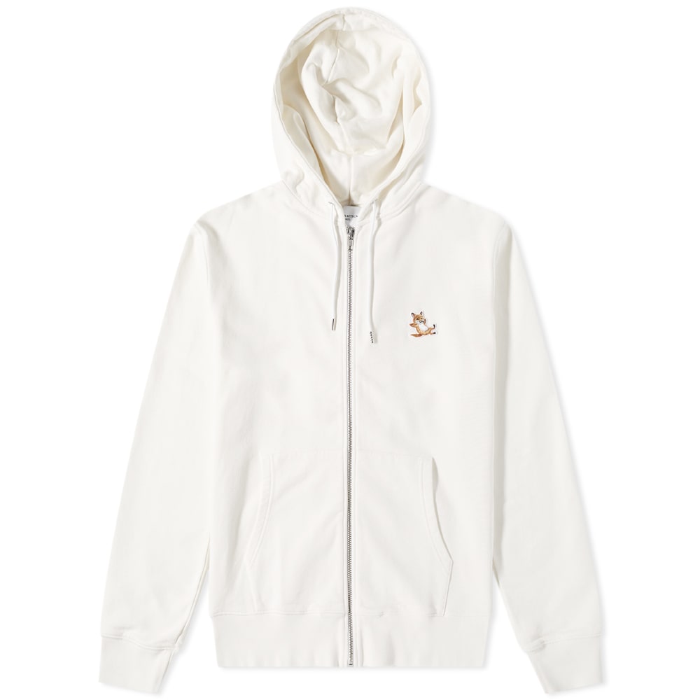 Mikina MAISON KITSUNÉ Chillax Fox Patch Zipped Hoody Biela | IU00353KM0001-P700, 0